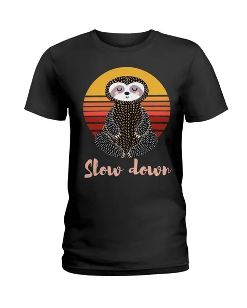 

Sloth doing Meditation Ladies T-Shirt