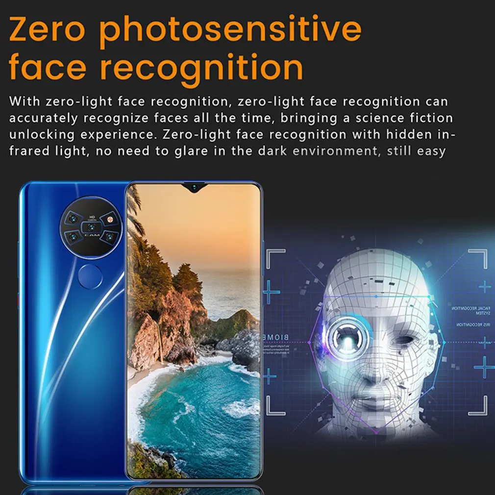 

NEW Mate36 6.7 inch water drop screen 2+16GB mobile phone smart phone Face recognition technology mobile phones