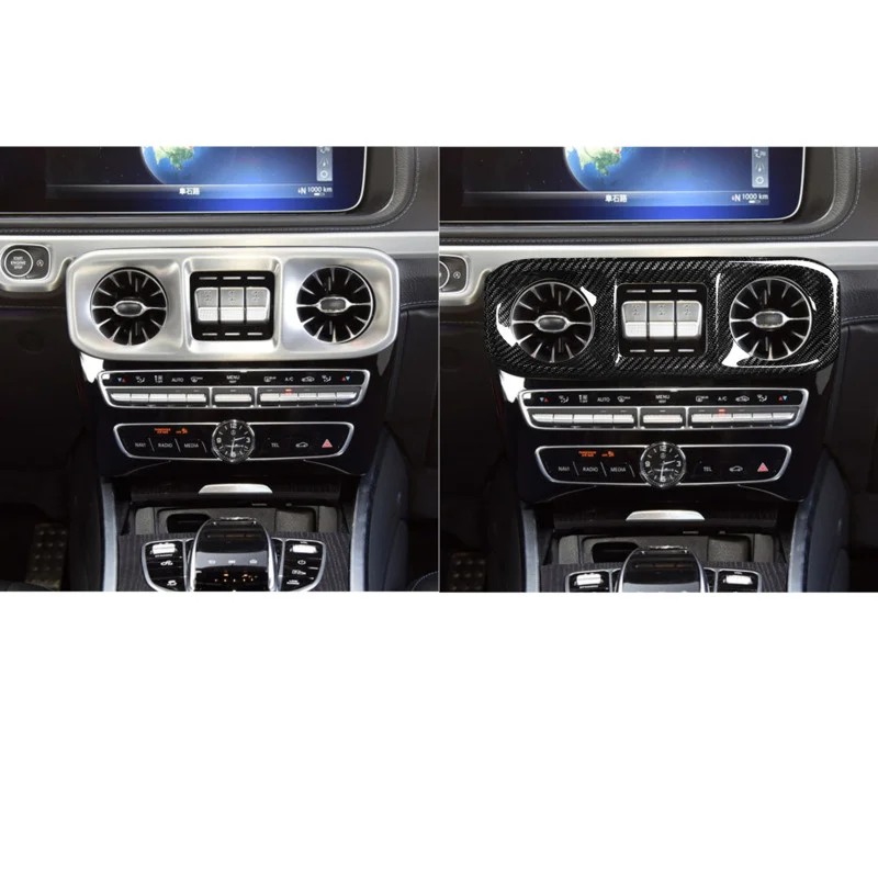 

Fit For Mercedes-Benz G500 Big G G63 W464 For Barbos Real Carbon Fiber Central Control Air Outlet Decoration Sticker