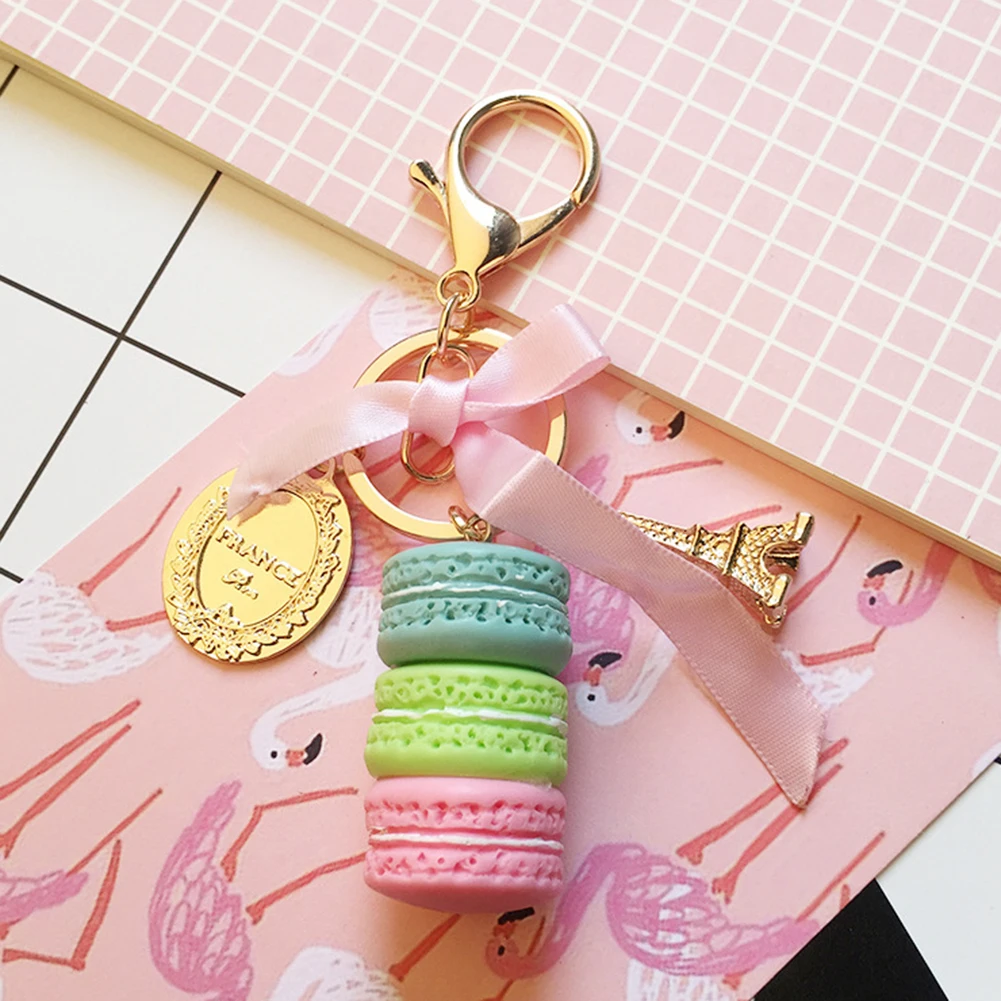 Милый брелок-макарон модный брелок-подвеска в виде торта брелок-держатель из