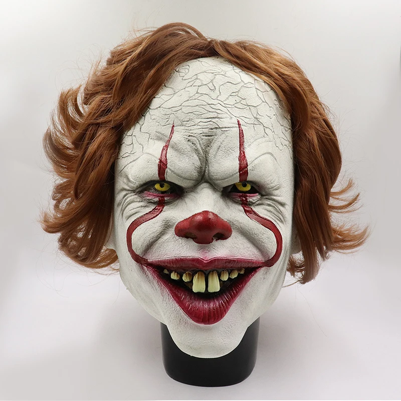Фильм It Chapter 2 Pennywise Клоун Маска Латекс страшный Хэллоуин карнавальные костюмы реквизит маска для вечеринки Косплей