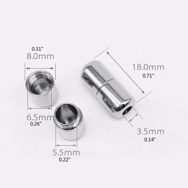 10Pcs Elastic Laces Clasps Metal Capsule Lock Buckles Tip Ends No Tie Shoelaces Tieless Elastic Lazy Shoelace Accessries