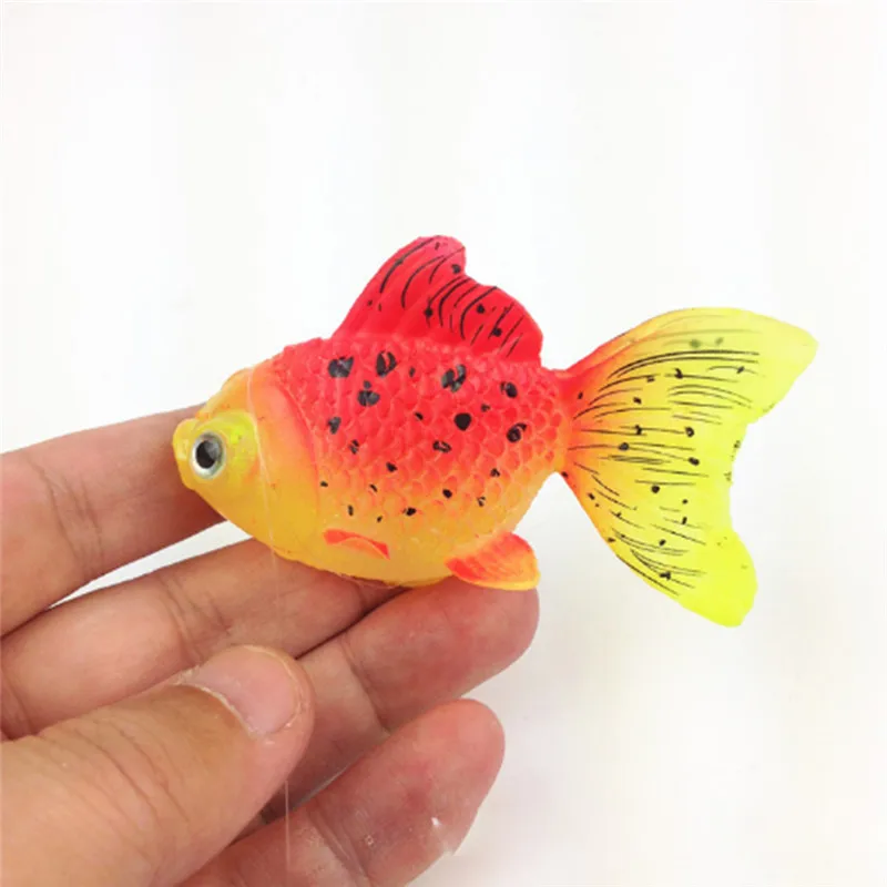 Hot Sale Large Size Decor Cute Goldfish Aquarium Decoration Artificial Glowing Effect Glow in the dark Fish Tank Ornament | Дом и сад