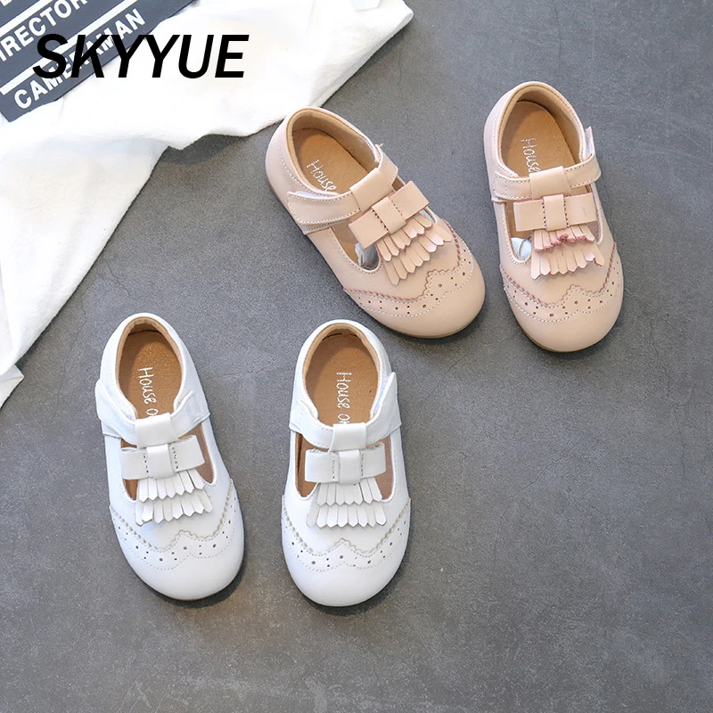 Новинка Сезон весна Обувь с бантом для маленьких девочек принцессы малышей
