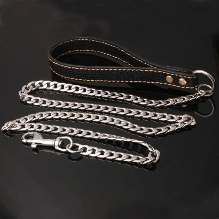 Золотая цепочка с подвеской поводок для собак домашних животных