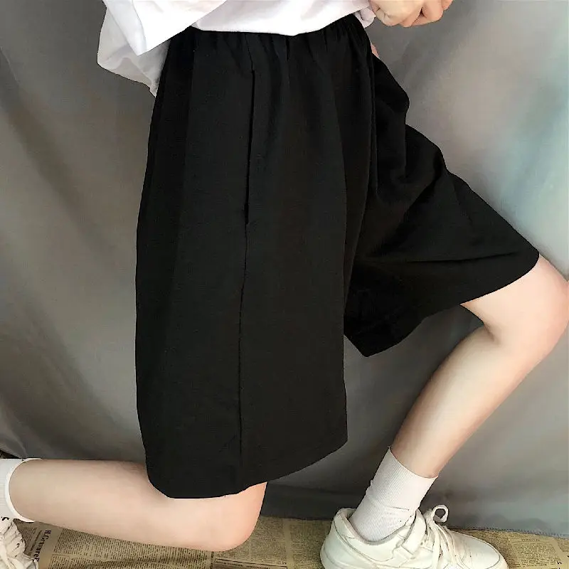 

Shorts Women Knee-length Summer Loose BF Streetwear Harajuku Wide-leg Couples Students Unisex Fashion All-match Chic New