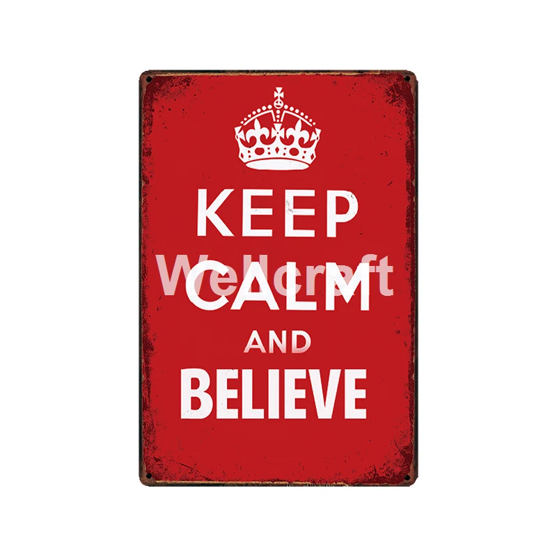 [WellCraft] чайная надпись &quotKEEP CALM&quot кофейный баскетбольный повар на металлической