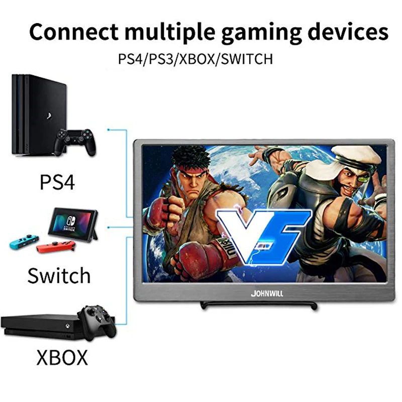 10 1 дюймовый 2K сенсорный экран портативный игровой монитор ПК Тип C HD IPS HDMI USB