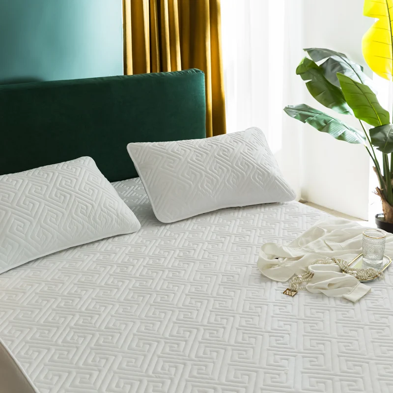 Стеганая Простыня из чистого хлопка эластичная размер Queen/King протектор матраса