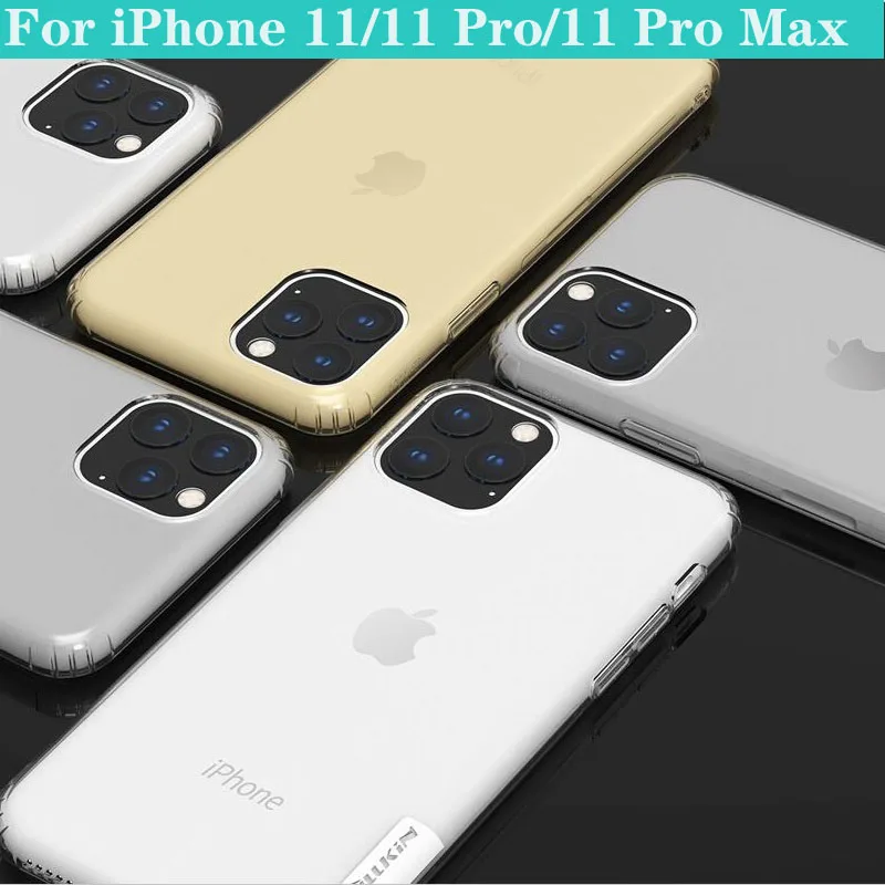Чехол Nillkin для iPhone 11 Pro Max(5,8/6,1/6,5), Натуральный прозрачный мягкий кремний, TPU задняя крышка для iPhone11 Pro