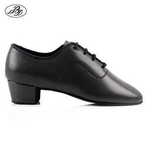 BDдетская обувь для латинских танцев; Цвет Черный; Обувь из натуральной спилка для мальчиков; Обувь для бальных танцев на низком каблуке; Прямая мягкая кожаная подошва; 802
