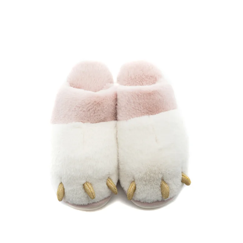 

Dropship Winter Women Men Slippers Cotton Warm Causal Home Slippers Non-slip Soft Thick Bottom Couple Slipper Male Flat Shoes