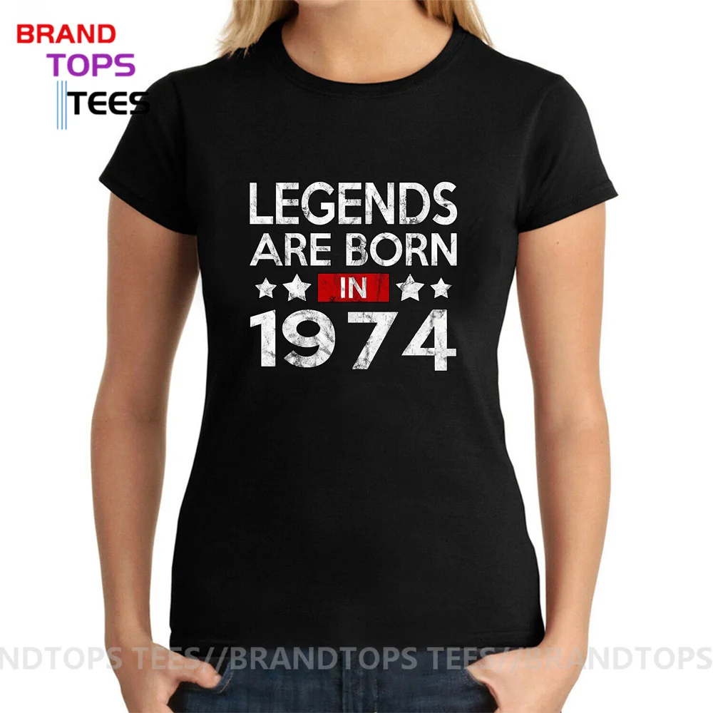 

Made in 1974 T shirt Vintage Legends are Born in 1974 T-shirt Retro Mother's Birthday gift High quality 100% Authentic tee shirt