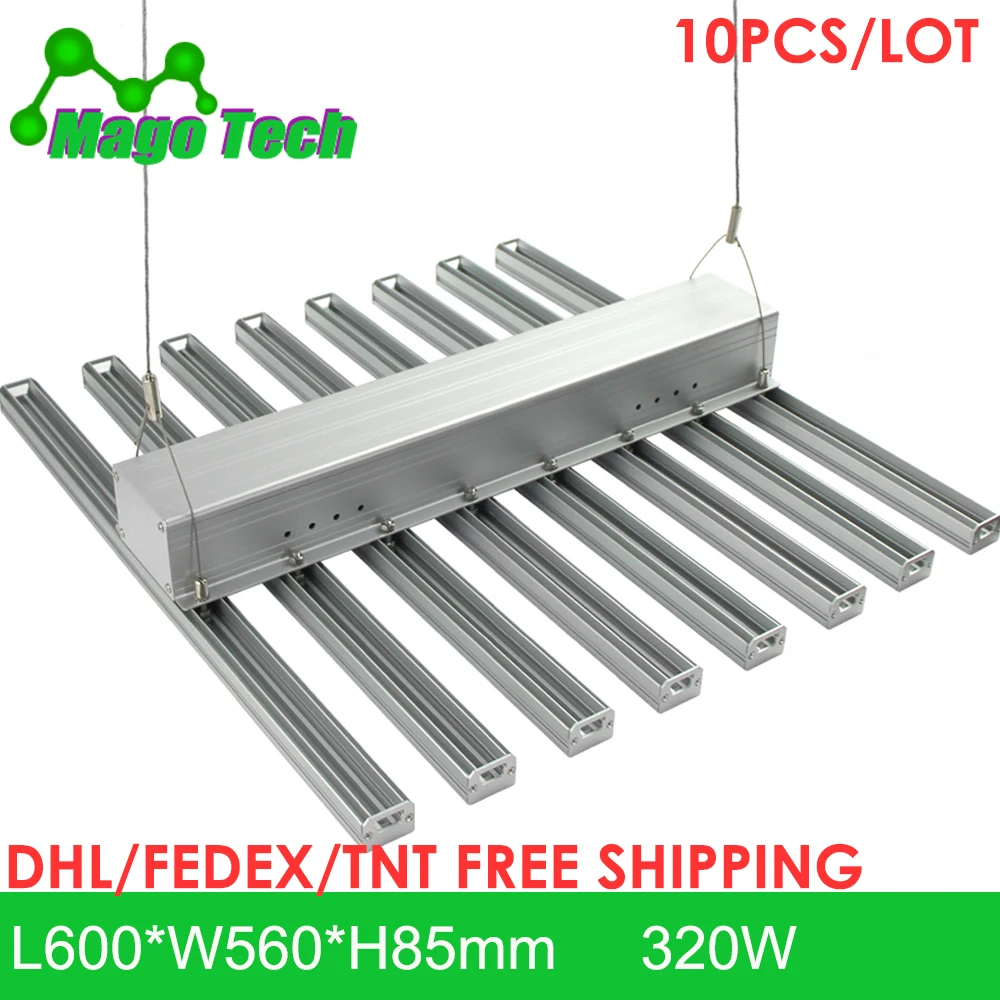 10 шт./лот 320 Вт Светодиодный радиатор для выращивания света Светодиодная лента