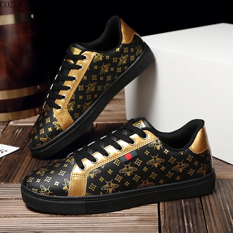 

students shoes New Arrival Autumn Man Women Genuine PU Leather Walking Shoes Female Flat Sneakers Leisure Designer Footwear