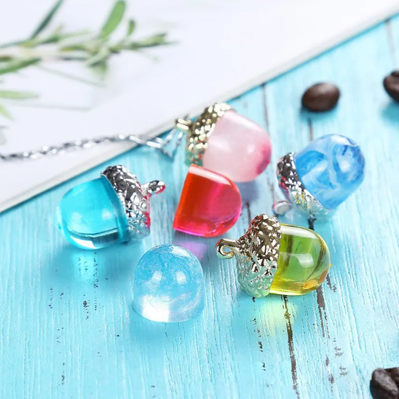 1 Set Acorn Type Resin Silicone Molds Necklace Pendants Cap Holder UV Epoxy Mold for DIY Crafts Jewelry Making Accessories | Украшения и