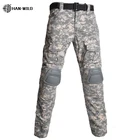 Брюки-карго тактические, мужские походные штаны с наколенниками, армейские штаны SWAT, одежда для страйкбола, охотничьи полевые боевые штаны