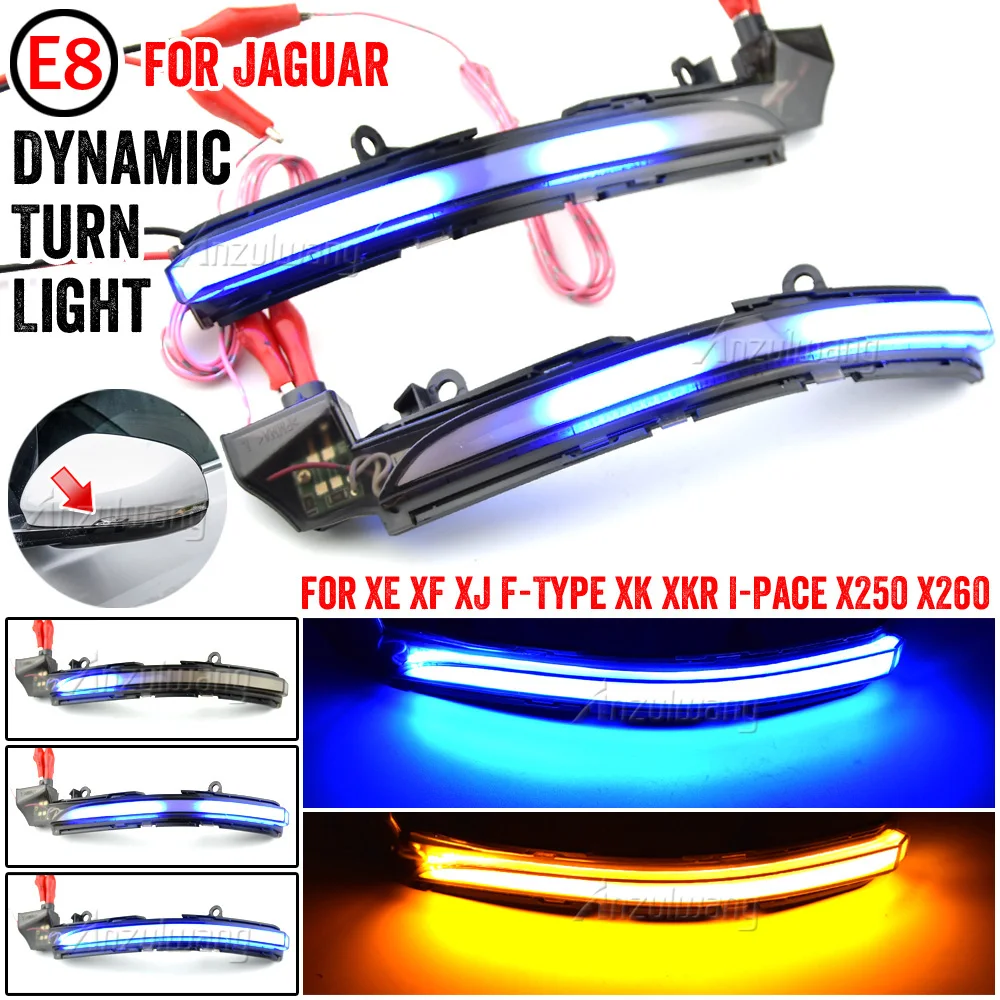 

Led rear view mirror cover lamp side turn signal daytime running lights for jaguar XE XF XFL XEL F-pace I-pace E-pace