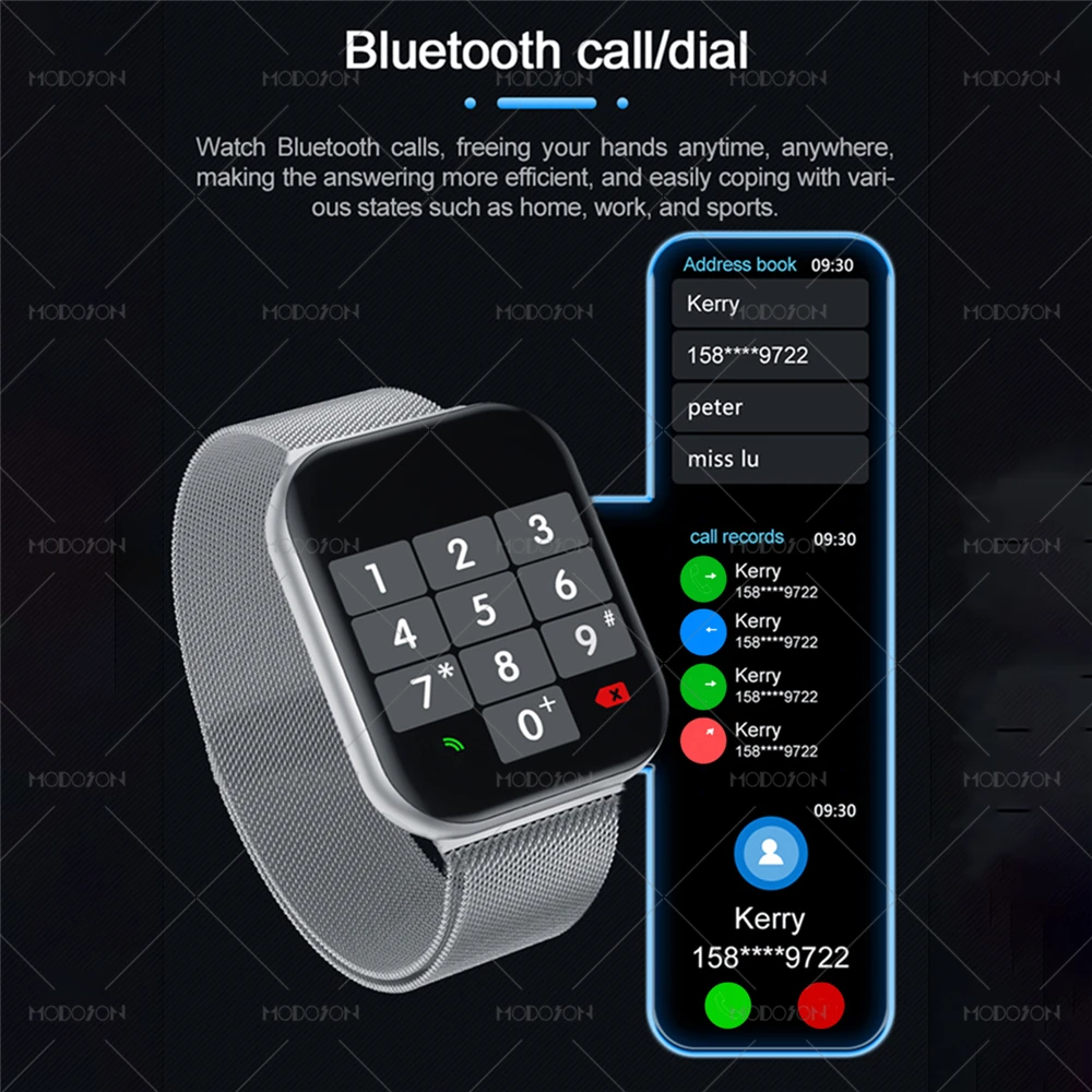 Смарт часы MODOSON iwo 13 Series 6 1 75 дюйма Bluetooth W56 PK 14 15 16|Смарт-часы| |
