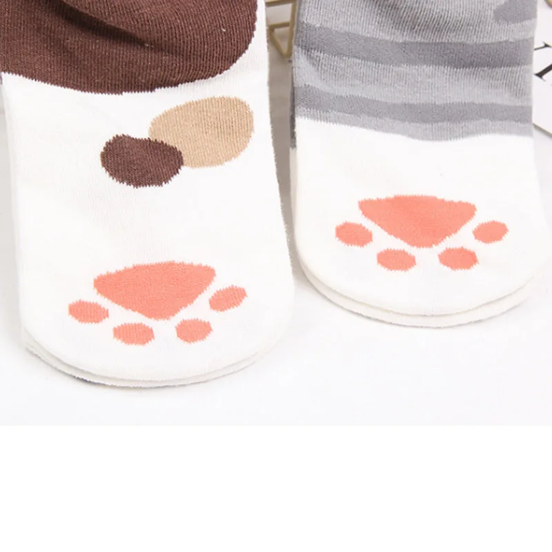 

HOT Cartoon Cute Cat Paw Winter Socks Lovely Student 3D Animal Ear Medium Tube Cotton Women Socks