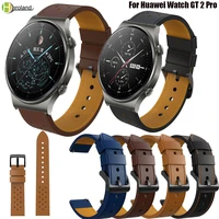 genuine leather watchband for huawei watch gt 2 pro strap smart wristband bracelet for samsung galaxy watch 3 45mm accessories