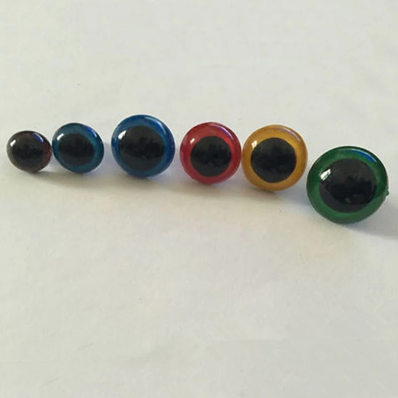 100 шт. пластиковые безопасные глаза для игрушек блестящие разноцветные кукольные