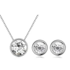 Baffin Круглый Кристалл Ювелирные наборы ожерелье серьги-гвоздики для женщин Простые Модные Повседневные ювелирные изделия