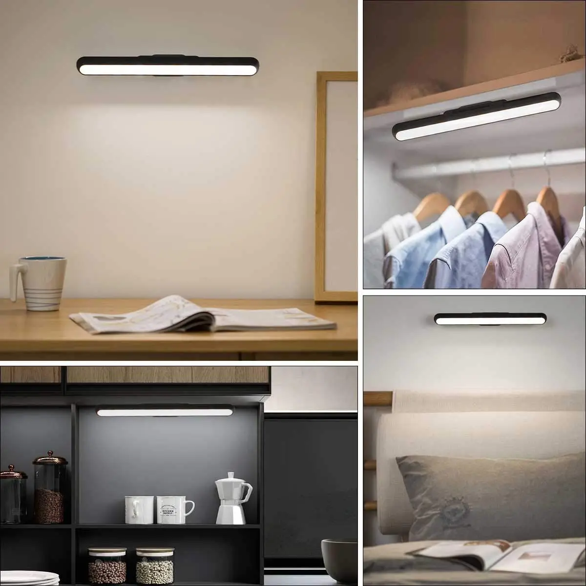

Portable USB Rechargeable LED Light Hanging Adjustable Brightness LED Lamp Table Light For Reading Closet Cabinet Makeup Mirror