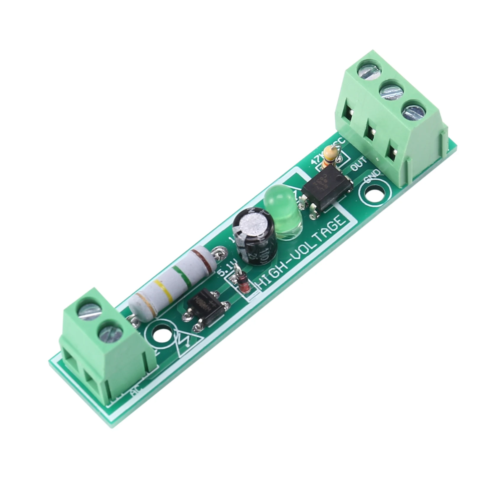 5PCS AC 220V Optocoupler Isolation Module Voltage Detector Board TTL 3-5V SCM Testing for Microcontroller Adaptive PLC | Безопасность и