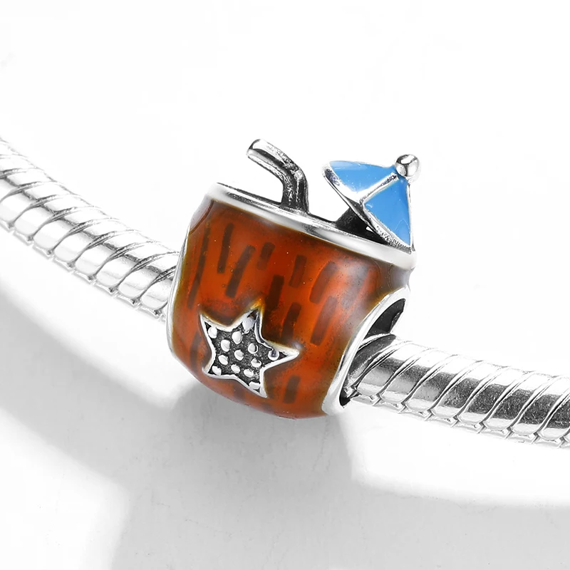 Женский браслет из серебра 925 пробы с подвеской в виде кокоса | Украшения и