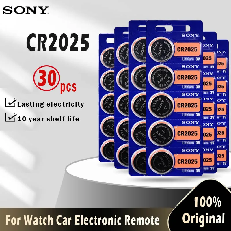 30 шт. Литиевые Батарейки cr2025 для измерения веса часов 3 в|Часовые батарейки| |