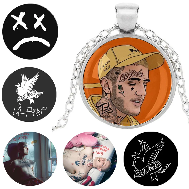 Рэпер Lil Peep ожерелье Hellboy мультфильм логотип символ крутящий момент чокер 3D