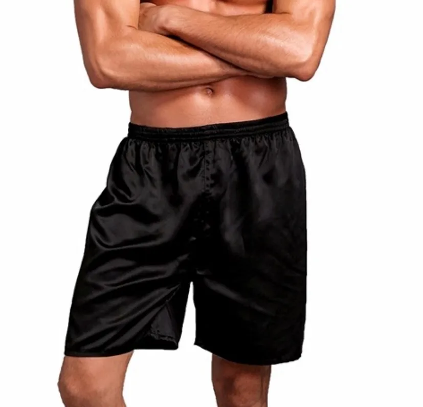 

Men Summer Fashion Homewear Home Man's Boxer Shorts Silk Satin Pajama Mans Sleepwear Bottoms Boy Nightwear Underwear Short Pant