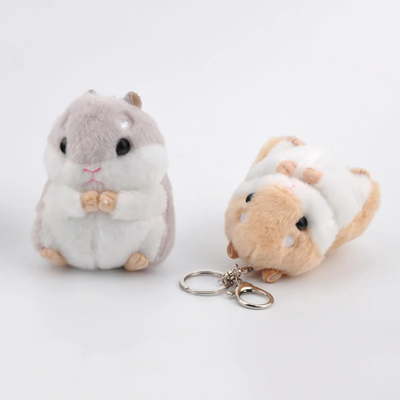 Супермилые пушистые плюшевые брелки с помпоном в виде крысы для женщин подвески