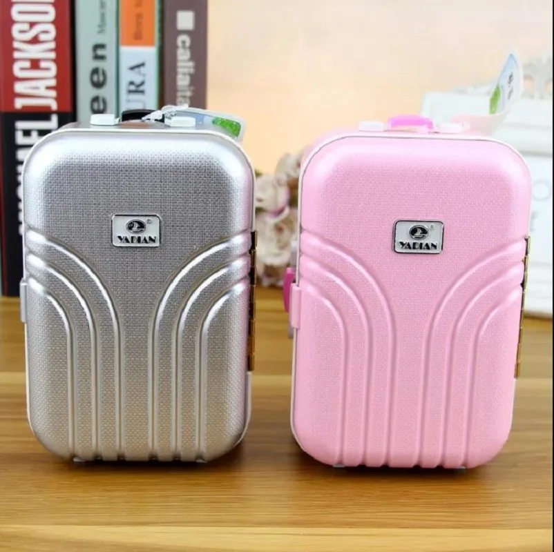 

Creative Suitcase Children Cartoon Piggy Bank Adult Piggy Bank Imitation Password Box Luggage Piggy Bank Can Be Taken Out