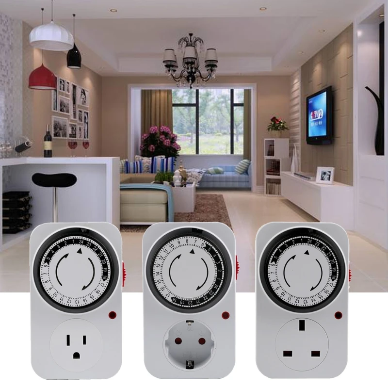 

24 Hour Cyclic Timer Switch Kitchen Timer Outlet Loop Universal Timing Socket