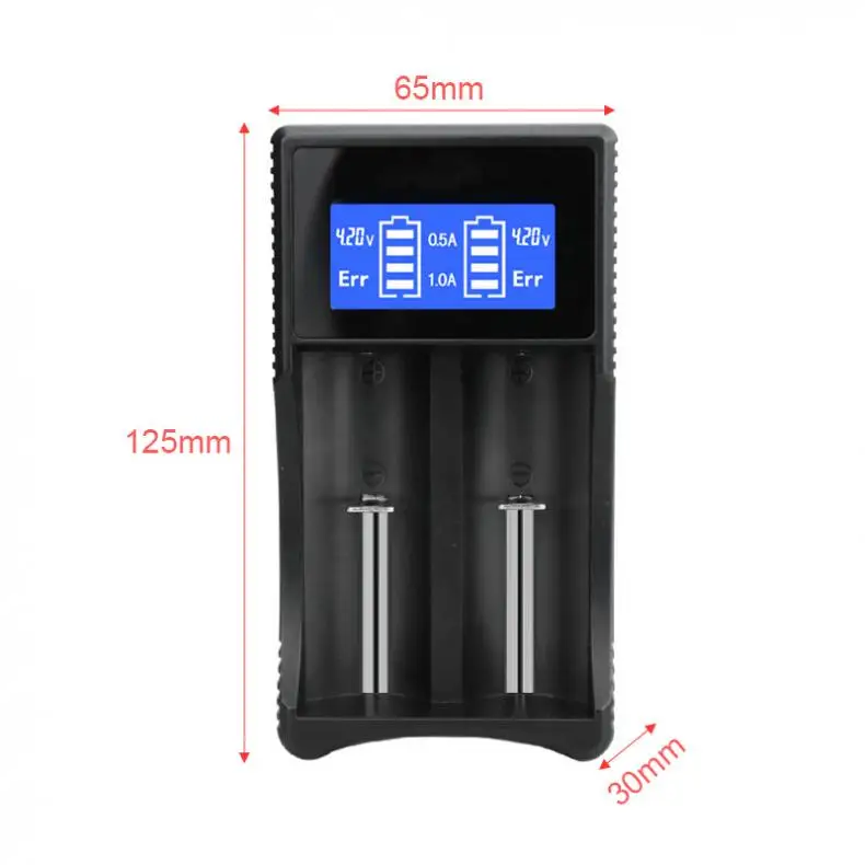 Универсальное зарядное устройство с двойным слотом ЖК-дисплей база для зарядки