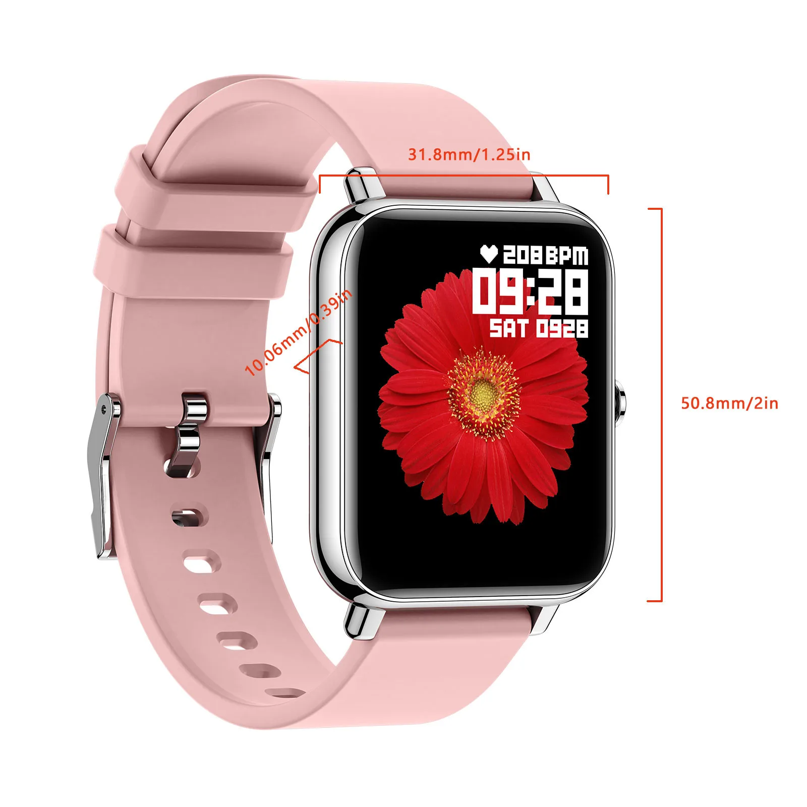

P22Plus Large Screen 1.69 Smart Bracelet watch Thin Body Health Monitoring Multi-Sport Smartwatch for Android IOS high quality