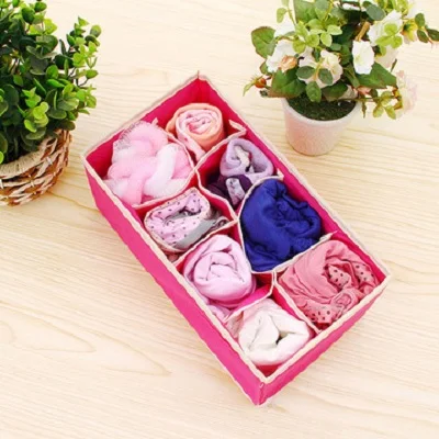 Multi-size Bra Underwear Organizer For Line Foldable Home Storage Box Non-woven Wardrobe Drawer Closet Organizer For Scarf Socks