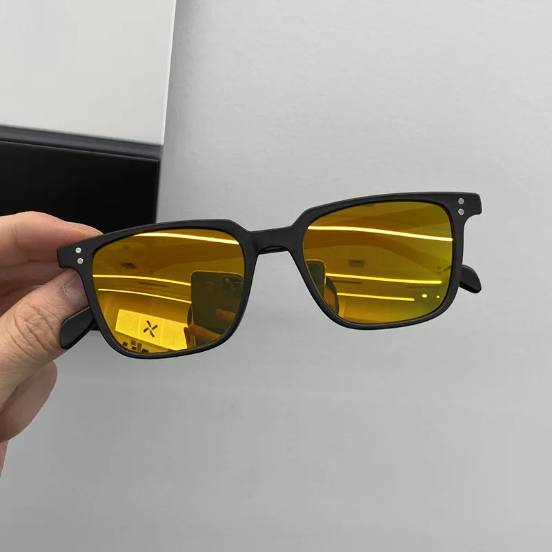 

New Small Box Sunglasses Female Trendy Retro Korean Sunglasses Male Trendy Round Face Net Red Plain Thin Glasses