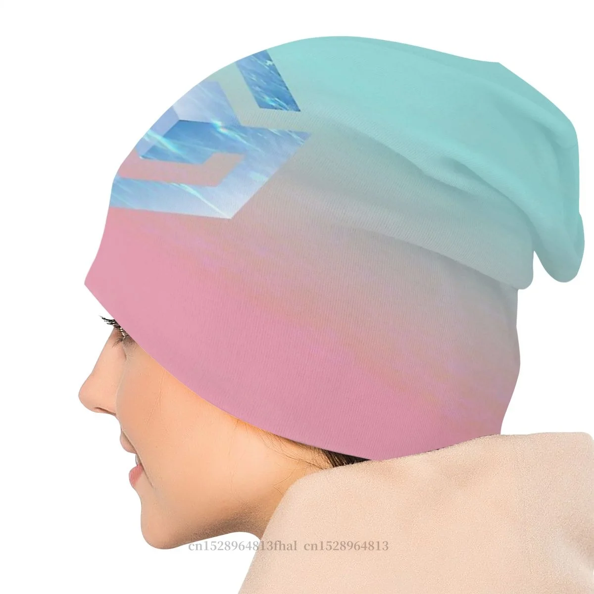 Эстетика Vaporwave арт Интернет мем Ретро зимняя теплая шапочка Шапки гэйм шапка