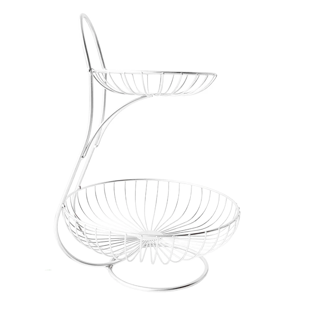 

Dried Fruit Dish Basket Snack Tray Multi-Layer Kitchen Storage Rack 36x25x25cm Decorative Bowl Two-Layer Trays