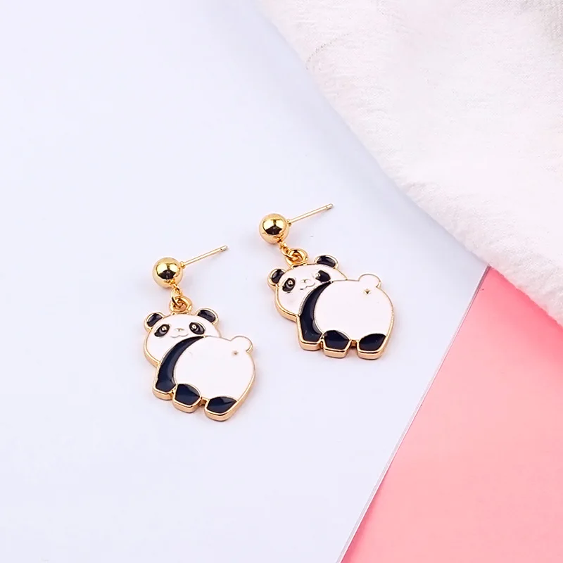 Японские и корейские Девушки Креативные супер милые Мультяшные сережки с