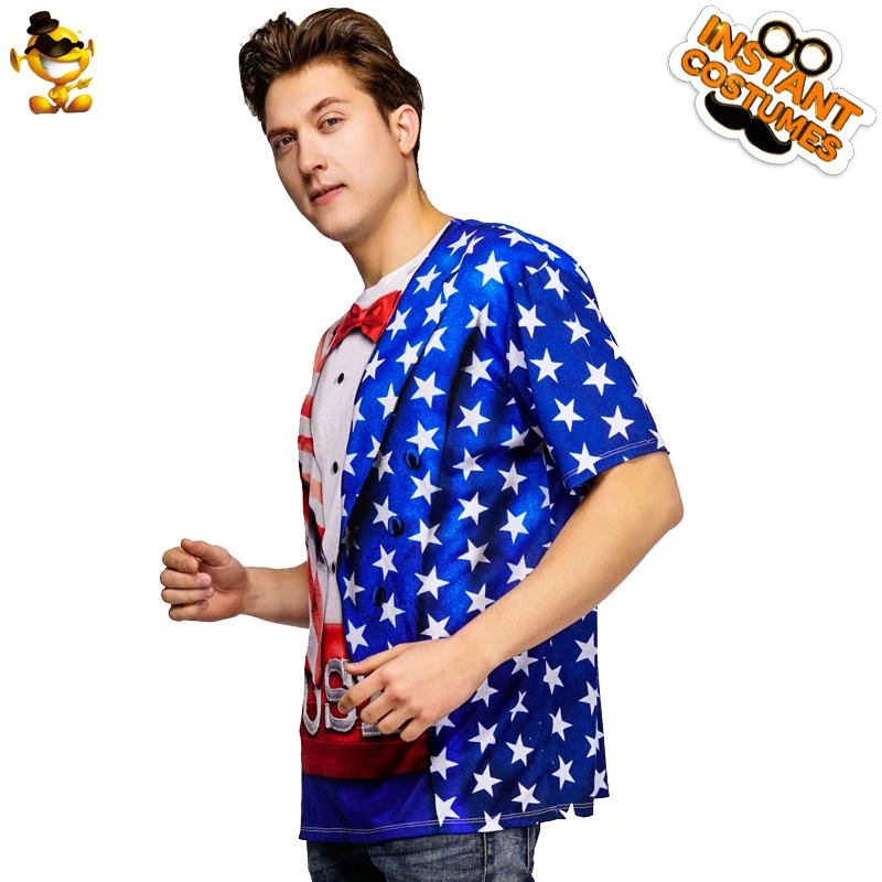 

2019 New Arrival Men's 3D T-shirt Short Sleeve TopPrinting National Flag T-shirt Costume Fancy Dress Clonthing Male