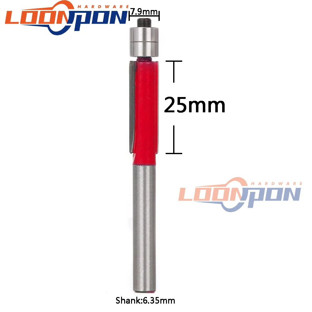 Набор фрез с подшипником набор из карбида вольфрама 3 шт. 1/4 5/16 3/8 6 мм хвостовик для