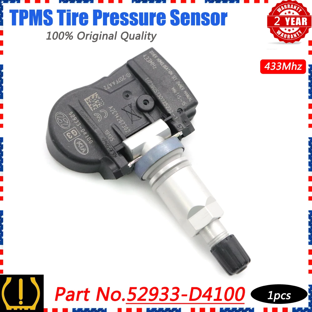 XUAN 1 шт. TPMS датчик давления в шинах 52933 D4100 для Hyundai GENESIS SANTA FE VELOSTER Kia NIRO OPTIMA SORENTO 433