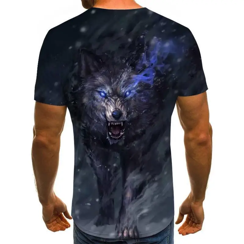 

Newest Wolf 3D Print Animal Cool Funny T-Shirt Men Short Sleeve Summer Hip Hop Tops Tees Fashion t shirt size XXS-6XL