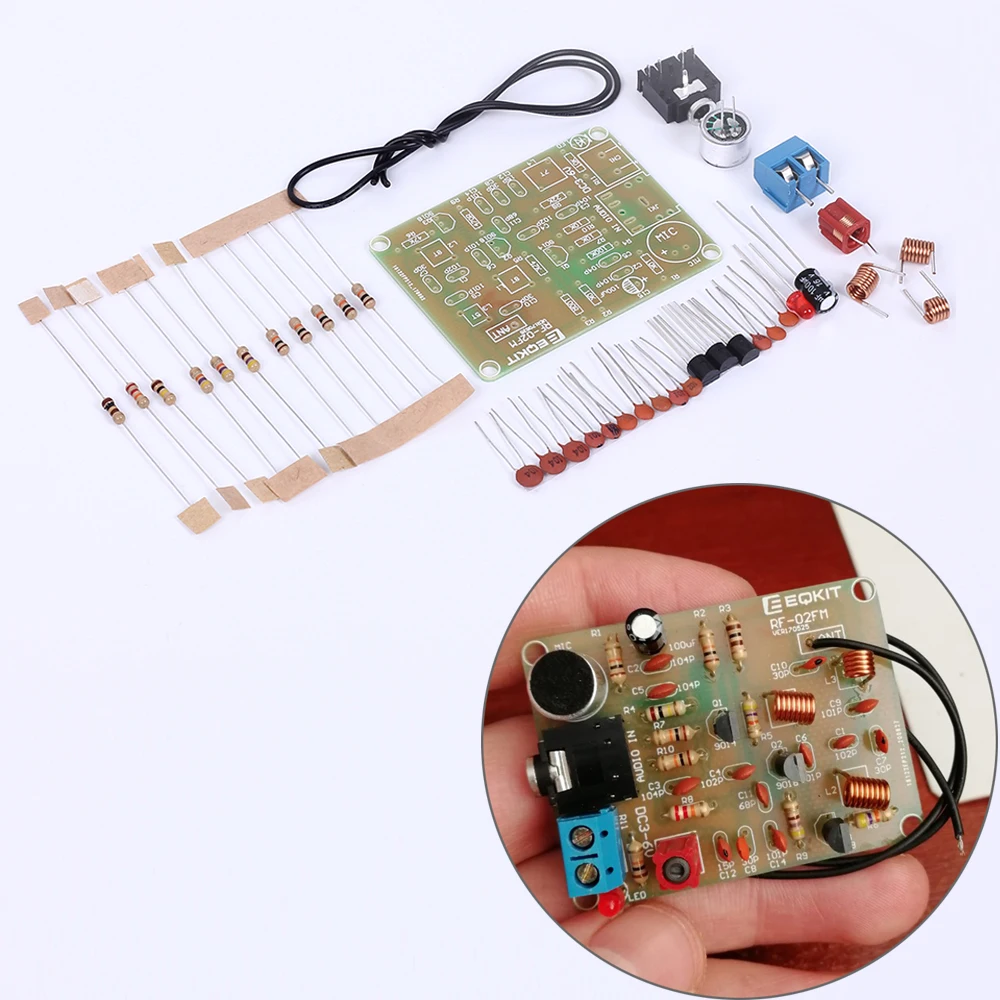 DIY Kit 1801 Component SMT SMD Soldering Practice Kit FM Radio Kit FM Transmitter Board Electronic Component Weld Practice Suite