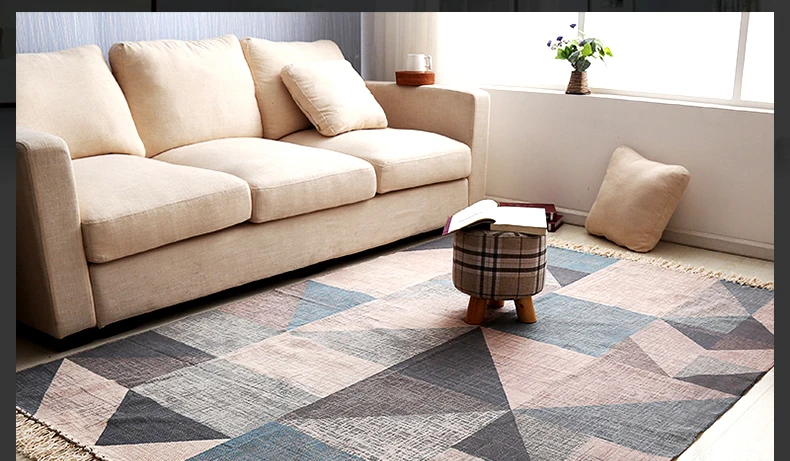 Morocco Hand Woven Living Room Carpet Geometric Blanket Home Bedroom Area Rugs Floor Sofa Coffee Table Mat Ins Nordic Carpet