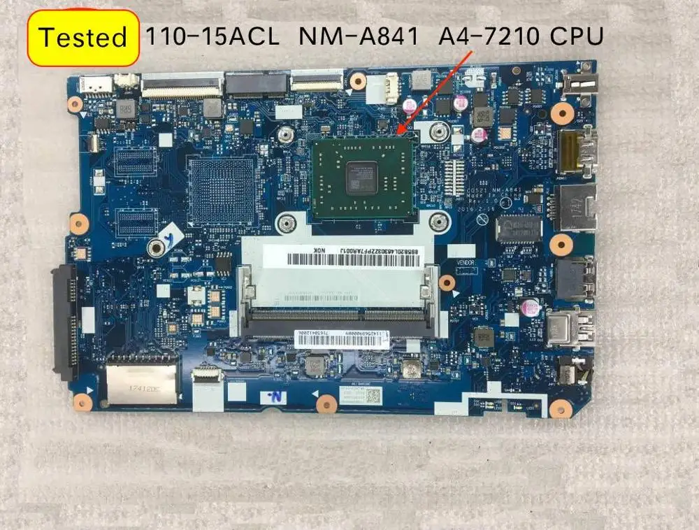 Материнская плата для ноутбука lenovo 110 15ACL NM A841|Материнские платы| |